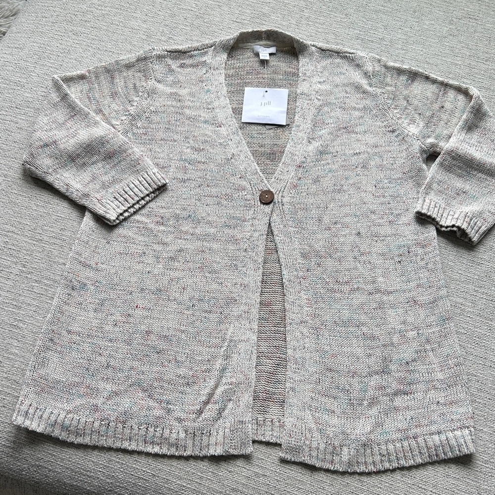 J. Jill Rosebud Multicolor Knit Cardigan NWT medium